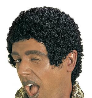 Perruque afro effet mouillé