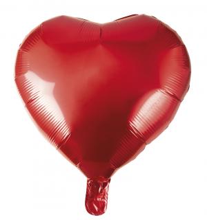 Ballon mylar métallisé coeur rouge