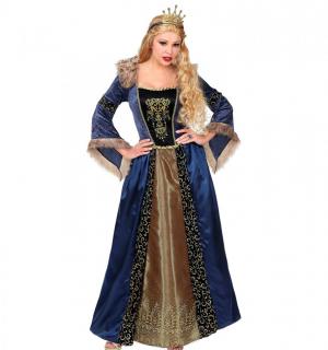 Reine médiévale bleu et or taille M