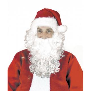 Set Père Noël bouclé barbe et perruque
