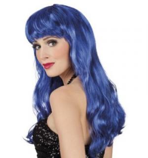 Perruque chic bleue
