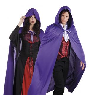 Cape violette avec capuche 180 cm