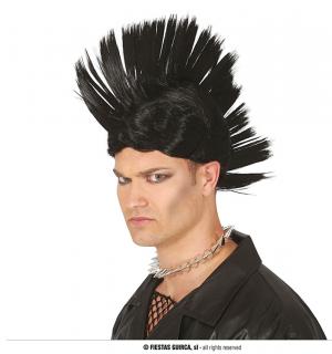 Perruque punk crete noire