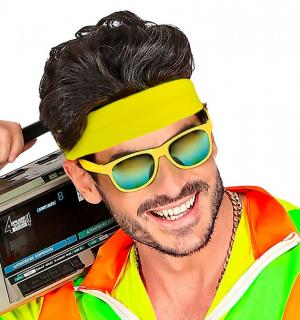Bandeau élastique fluo pour cheveux jaune