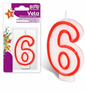 Bougie anniversaire chiffre 6