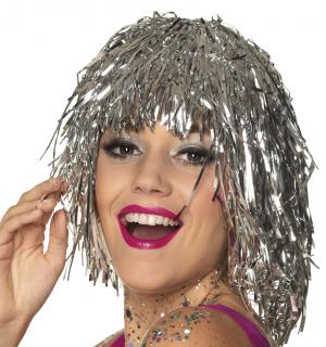 Perruque disco argent