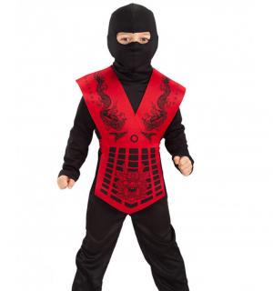 Ninja noir et rouge taille 7/9 ans