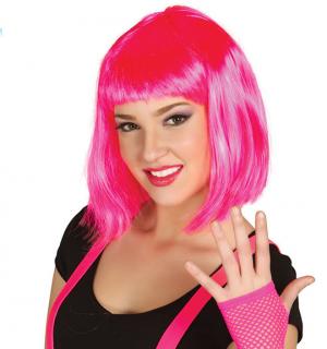 Mitaines longues fluo rose résille