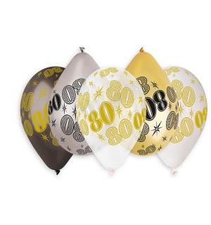 8 ballons jubilé anniversaire 80 ans diamètre 28cm