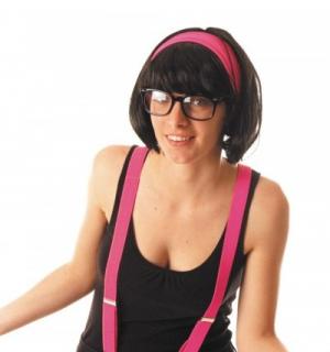 Bretelles fluo rose