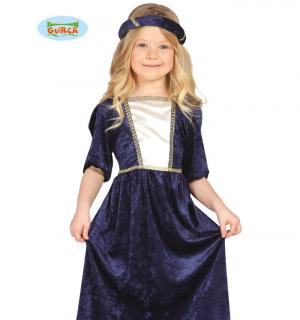 Dame medievale bleue 3/4 ans