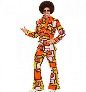 Costume des années 70 Groovy disco Retro taille L