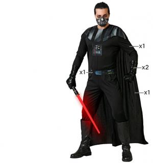 Héros noir guerre des étoiles taille M/L