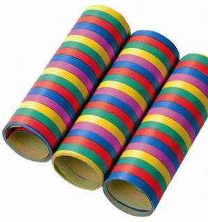 Lot de 3 serpentins multicolores 18 lancers