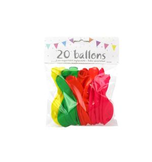20 ballons fluorescents