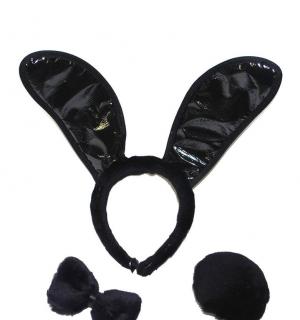 Accessoires set lapin adulte noir