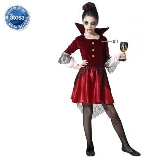 Vampiresse rouge courte taille 10/12 ans