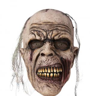 Masque latex zombie avec cheveux
