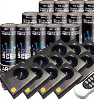 Pack complet système de tir 12 bases + 15 jets de scène 2m 25s