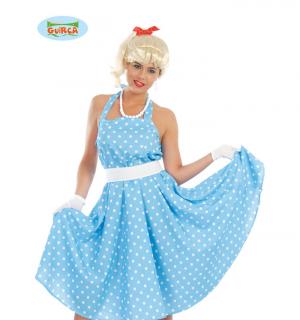 Robe femme années 60 bleue
