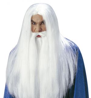 Perruque magicien ou druide Merlin
