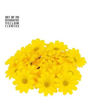 Marguerites de décoration jaune