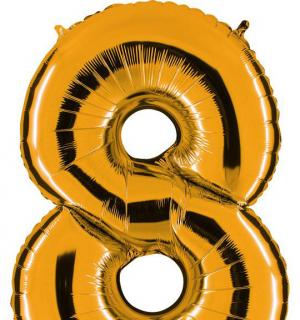 Ballon or chiffre 8 en mylar 86 cm