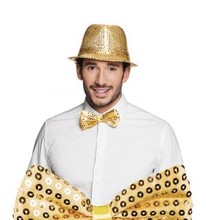 Noeud papillon à sequin or