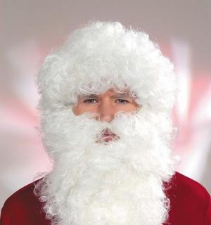 Perruque+barbe pere noël luxe
