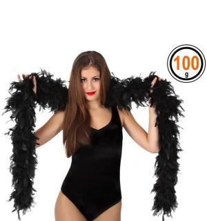 Boa en plumes noir 100 grammes