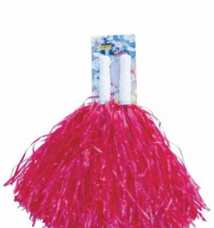 Paire de petits pompons rouge
