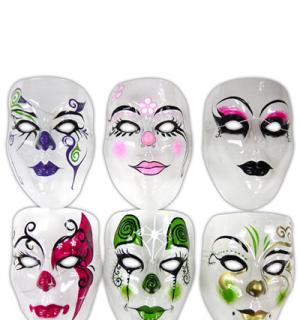 Masque transparent décoré