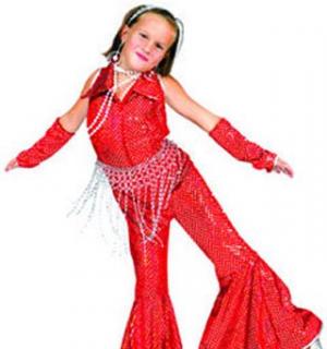Combi disco rouge 4/5 ans