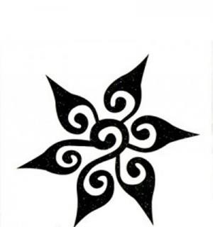Tatouage temporaire fleur tribal