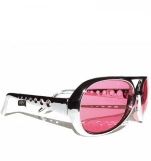 Lunettes rock argent/verres rose (N25)