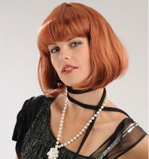 Perruque cabaret couleur rousse