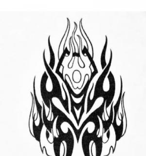 Tatouage temporaire tribal flamme