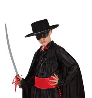 Cavalier noir masqué 5/6 ans