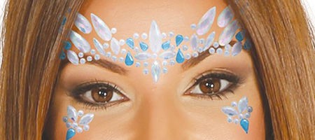 Bijoux strass pour visage
